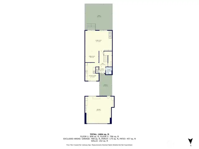 Main floor floorplan.  Garage included.