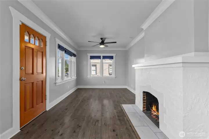 Living room + Fireplace