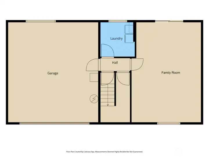bottom floor/garage
