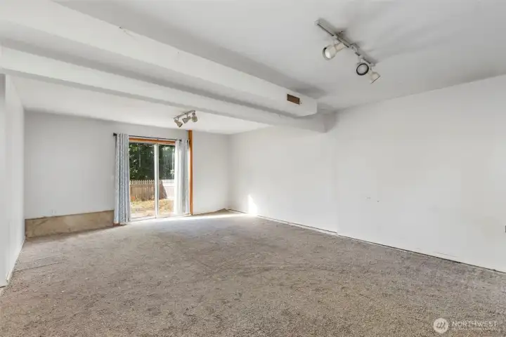 Downstairs second living area access to exterior