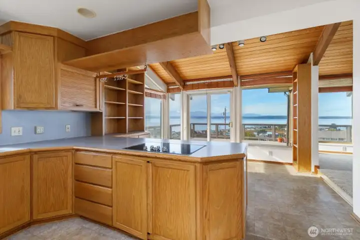 Views from the kitchen while you cook.