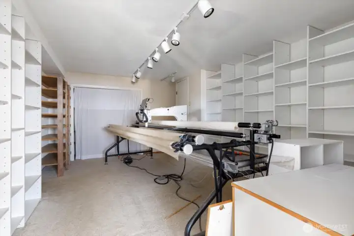 Lower level craft room.