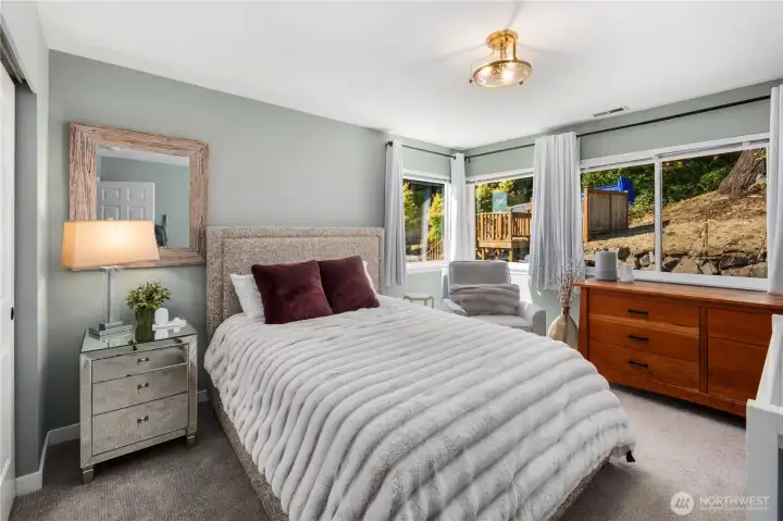 Bedroom number two with lots of natural light.