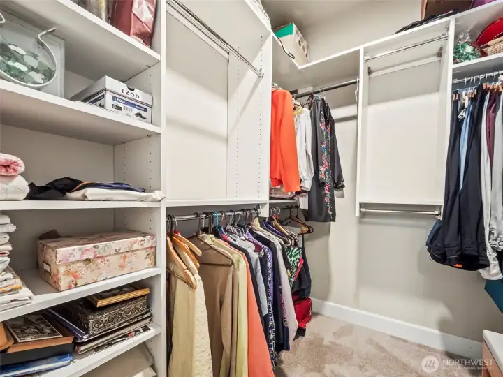 Walk in closet with built-ins