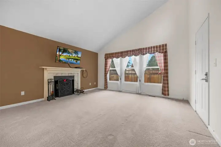 Living room and dining area