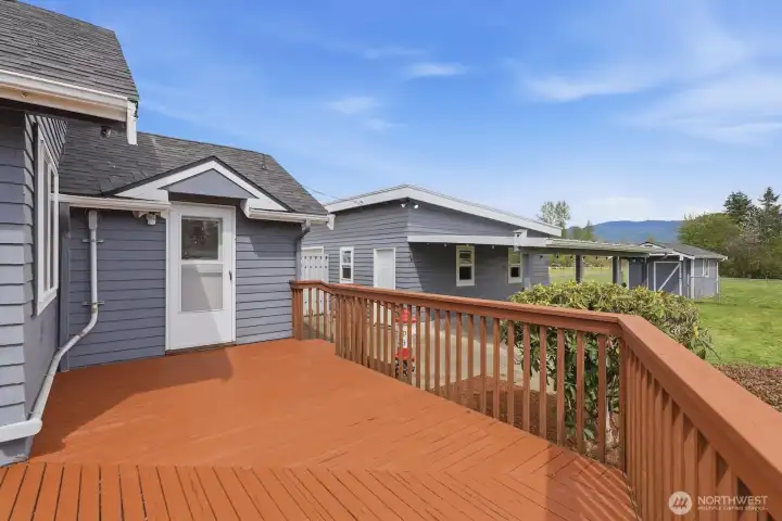 Relax on the freshly stained, southeast-facing deck that captures plenty of sun and beautiful views.