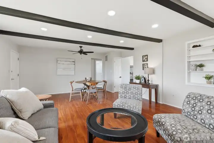 Open Concept Living: Experience a seamless flow between the lounging and dining spaces, making this the ideal layout for hosting friends and family.