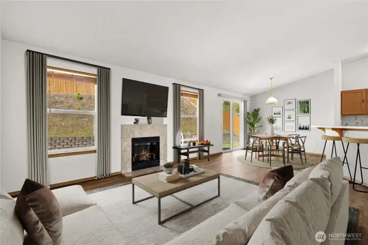 Living Room (digitally staged)