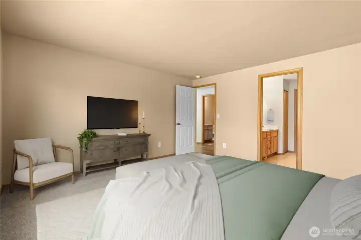 Primary Bedroom (digitally staged)
