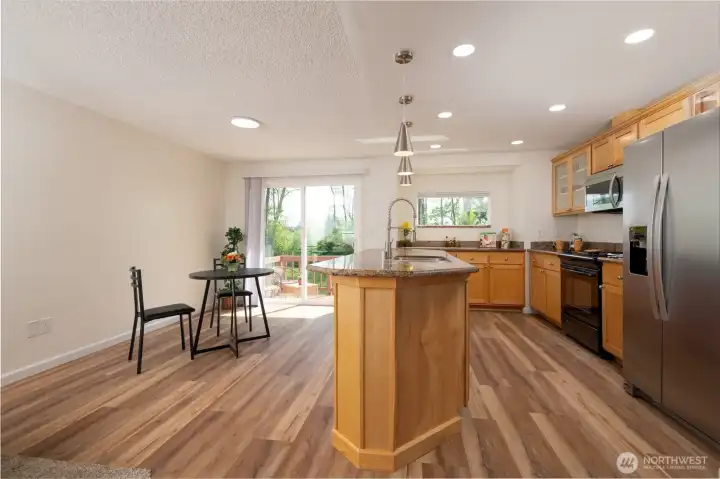 Dinning / Kitchen with Granite Countertops