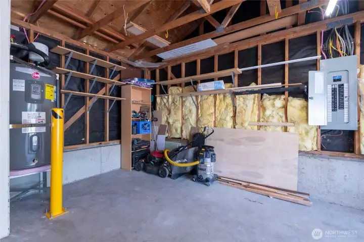 Two Car Garage with NEW  fully permitted upgrades 50 Gallons Water Heater (2026) Tank and 200A Electrical Panel (2024)