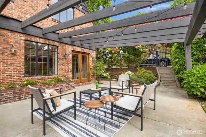Patio outside the home. Patio outside the home.