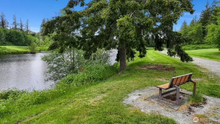 Right outside your backyard: a wonderful footpath to help you stay active, equipped with benches for resting, stretching or sitting and meditating on how lucky you are to live in such a beautiful place! Right outside your backyard: a wonderful footpath to help you stay active, equipped with benches for resting, stretching or sitting and meditating on how lucky you are to live in such a beautiful place!