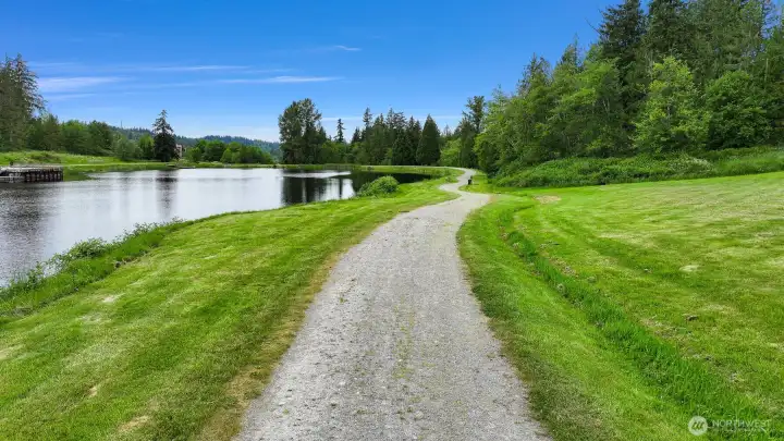 Would having this idylic track right outside your backdoor help you stay active? Would having this idylic track right outside your backdoor help you stay active?