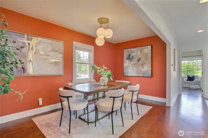A quaint dining room that you'll love to come home to every day.