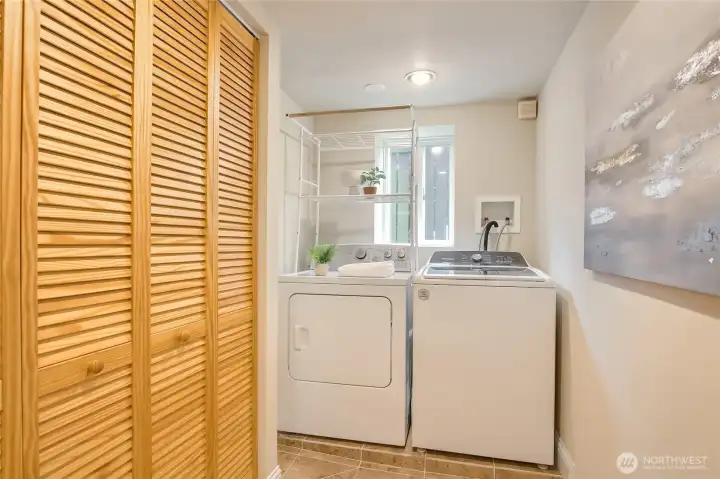 Dedicated washer and dryer space - both machines included.