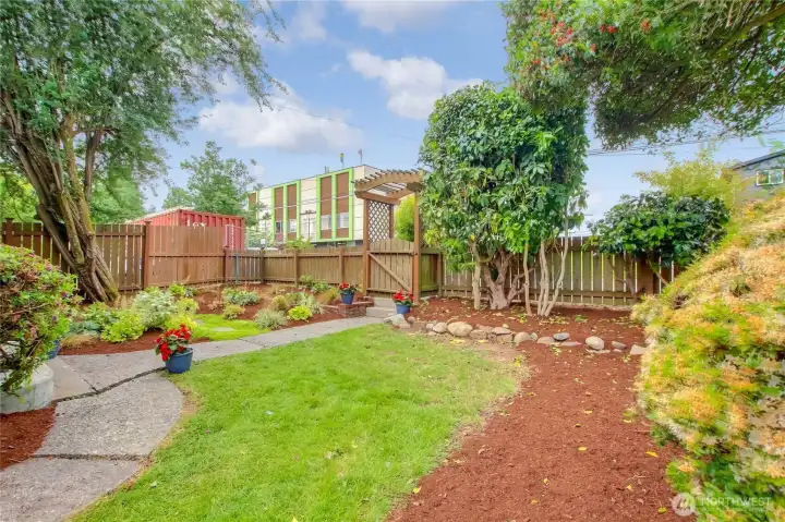Step outside to your beautiful lush yard.
