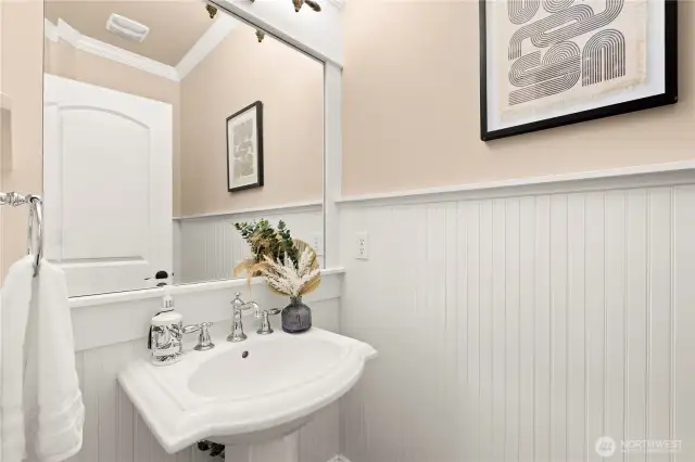 Main level powder room.