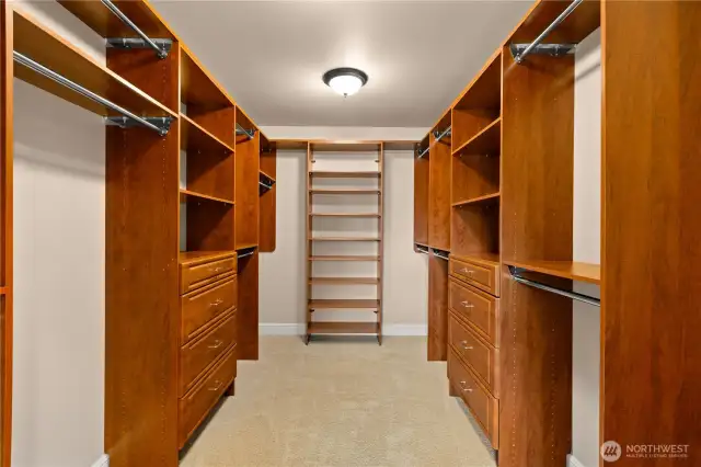 Primary walk-in closet.