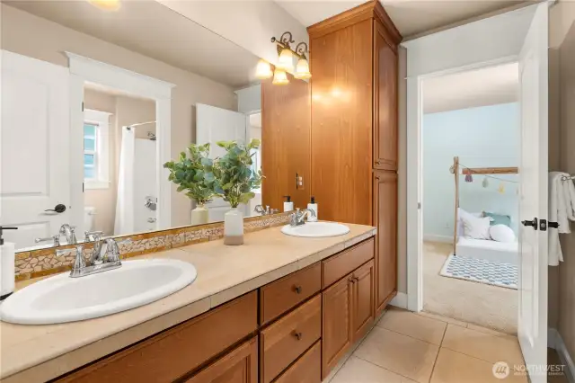 Jack and Jill full bathroom.