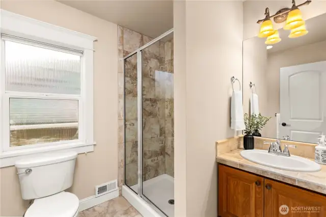 3/4 guest bathroom on the 2nd level.