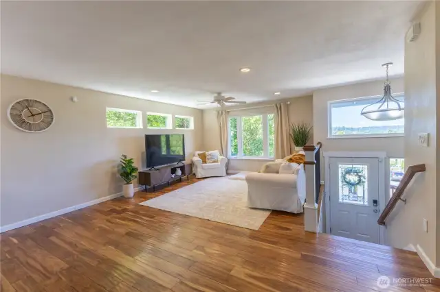 Open concept living space with natural light and incredible views.