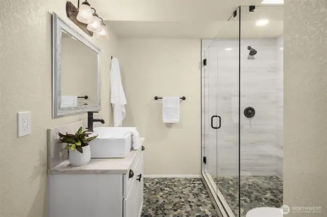 Lower level bathroom