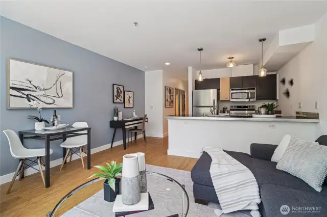 Flow easily from one space to the next thanks to the thoughtful layout.