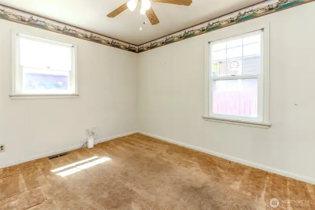Bedroom no. 1 located on the main level.