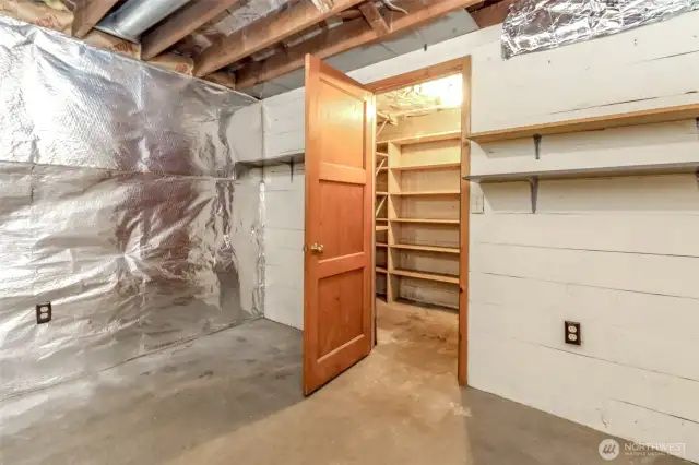 Additional storage in the basement.