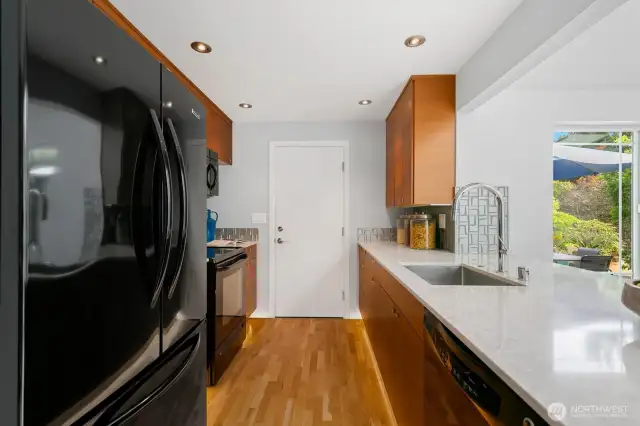 Kitchen with Door to the Garage.