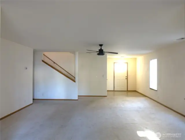 Living Room facing the Entryway from the Dinning Room