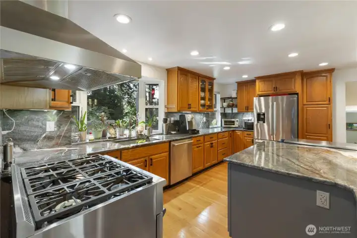 Remodeled Kitchen includes high-end appliances.