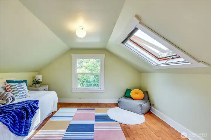 Bedroom at top of stairs