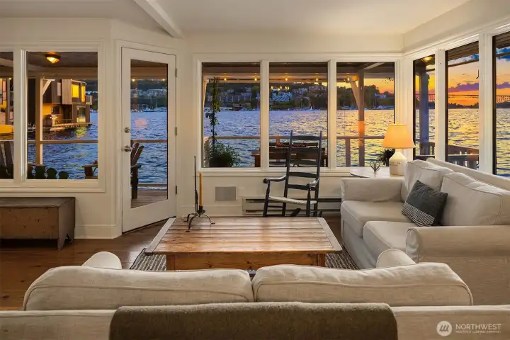 Wrap-around view from main floor living room