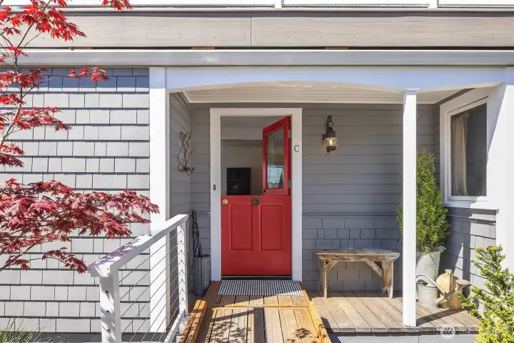 Welcome home to a friendly dutch door!