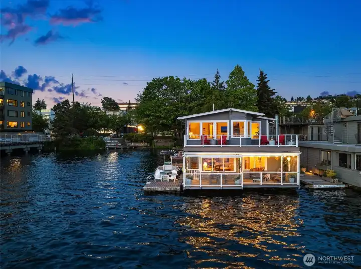Water surrounds this home on 2 sides!