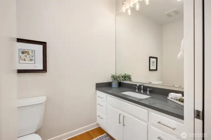 Powder room located on the main floor.