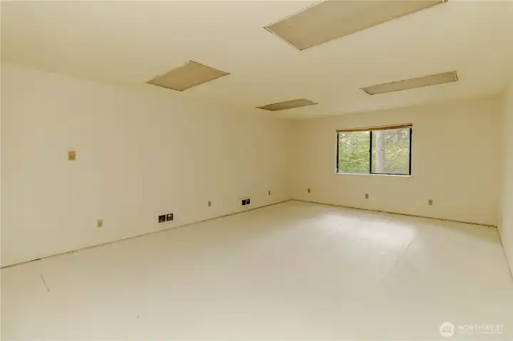 Additional finished space above the garage/shop shown here