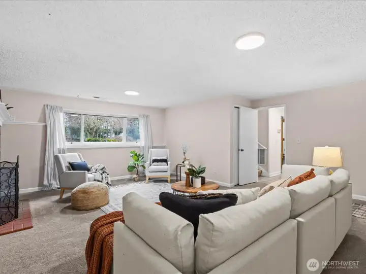 Many use possibilities for the lower level rec room.