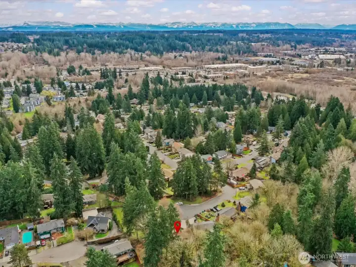 Aerial view. You're home!