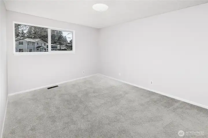 Bedroom 3 continues the theme of generous proportions, suitable for a range of household needs.