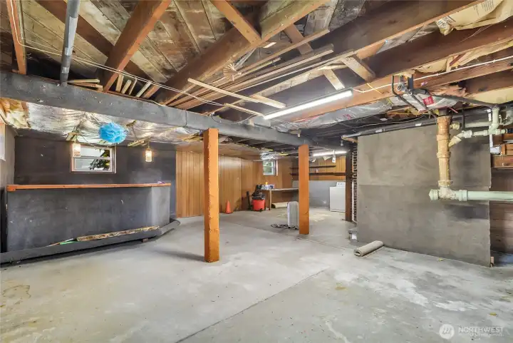 LARGE Basement offers so many opportunities.