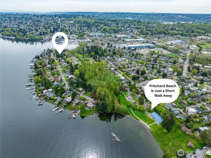 At the end of Island Dr. there's a trail that leads through the trees and to Pritchard Beach! Definitely one the hidden gems of the area!