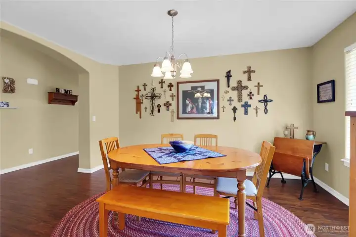 Another view of the formal dining room.
