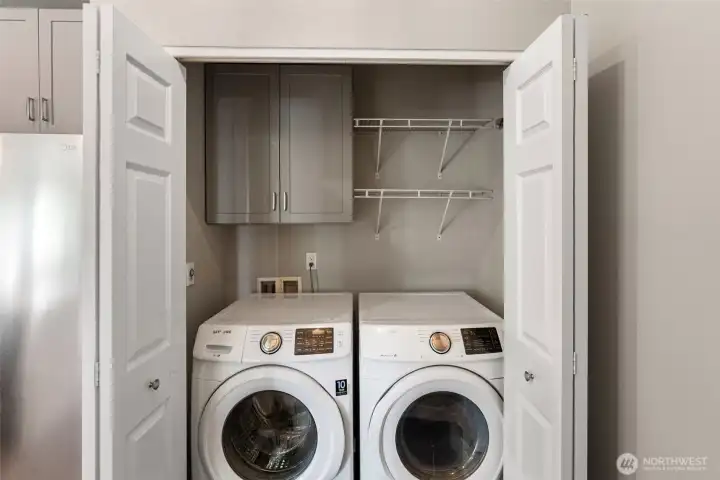 washer and dryer on main floor