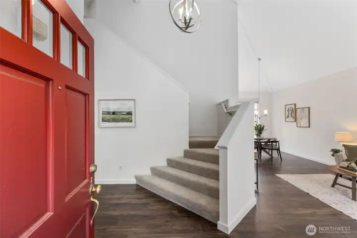 Soaring vaulted ceilings greet you upon entering.