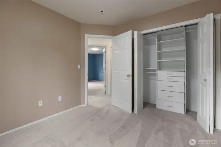 Bedroom #3 built in closet system