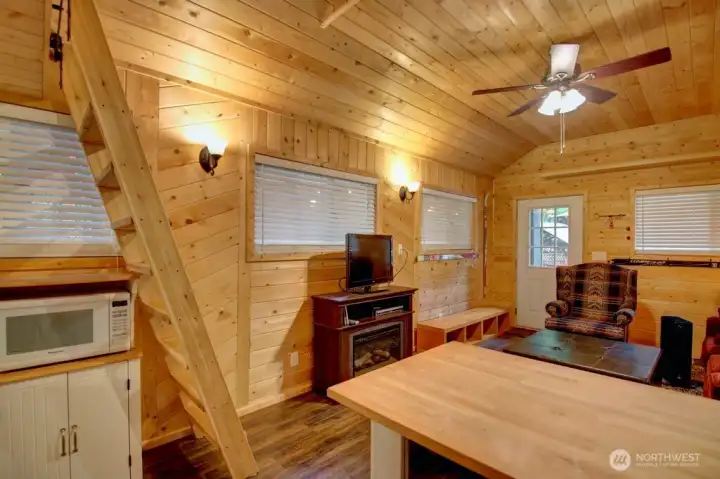 View of multi flex space with electricity, plumbing and insulated with high end cabin like materials