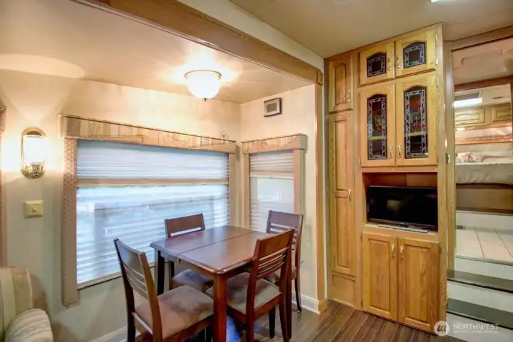 Dining area and storage space